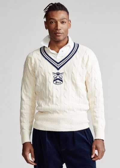 Men's Polo Ralph Lauren Embroidered Cricket Sweater | 619238PHX